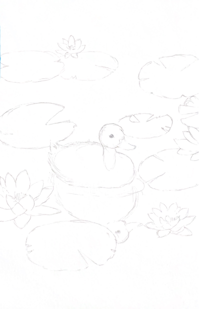 easy-painting-ideas-duck-in-pond